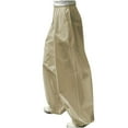 thumbnail image 1 of Henpk Womens Cotton Linen Bermuda Shorts Yoga Pants Tummy Control Workout Gym Shorts Loose Fit Casual Pants Elastic Waist Summer Beach Trousers Ladies Active Athletic Zipper Pockets Beige M, 1 of 6