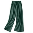 thumbnail image 1 of Henpk Womens Cotton Linen Bermuda Shorts Yoga Pants Tummy Control Workout Gym Shorts Loose Fit Casual Pants Elastic Waist Summer Beach Trousers Ladies Active Athletic Zipper Pockets Green XXXL, 1 of 5