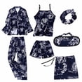 thumbnail image 1 of Henpk Womens Dresses Spring Summer Plus Size Casual Satin Silk Pajamas Cardigan Nightdress Bathrobe Ladies Robes Underwear Sleepwear Blue XL, 1 of 9