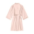 thumbnail image 1 of Henpk Womens Dresses Spring Summer Plus Size Casual Satin Silk Pajamas Cardigan Nightdress Bathrobe Ladies Robes Underwear Sleepwear Pink M, 1 of 5