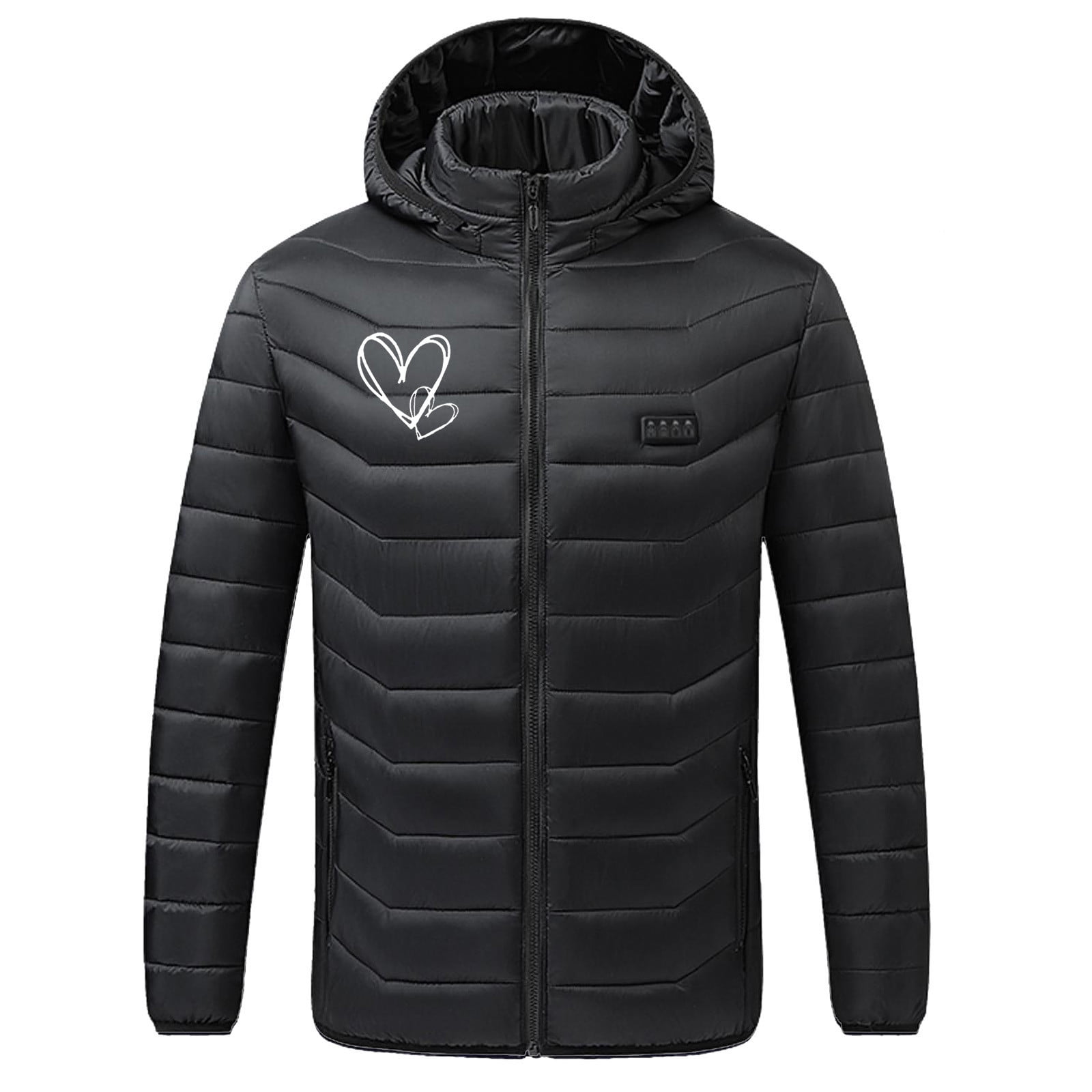 Henpk Womens Plus Size Clearance Under 10 Heated Jacket USB Intelligent Constant Temperature Heated Windproof Plus Size Coat For Men And Women Winter 21 Heated Jacket Coat Black XL Walmart