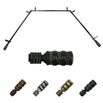 Henri 13/16" Bay Window curtain rod 20"-36", 38"-72" - Black