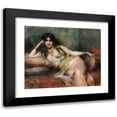 thumbnail image 1 of Henri Adrien Tanoux 14x12 Black Modern Framed Museum Art Print Titled - Odalisque with Tambourine (1914), 1 of 5