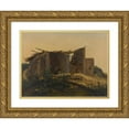 thumbnail image 1 of Henri-Arsène Macaire 14x11 Gold Ornate Wood Frame and Double Matted Museum Art Print Titled - Plaster Oven in Montmartre (1834), 1 of 4