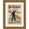 thumbnail image 1 of Henri Boulanger Gray 18x24 Gold Ornate Framed and Double Matted Museum Art Print Titled - Hey Check! Chez Michaut (1900), 1 of 4
