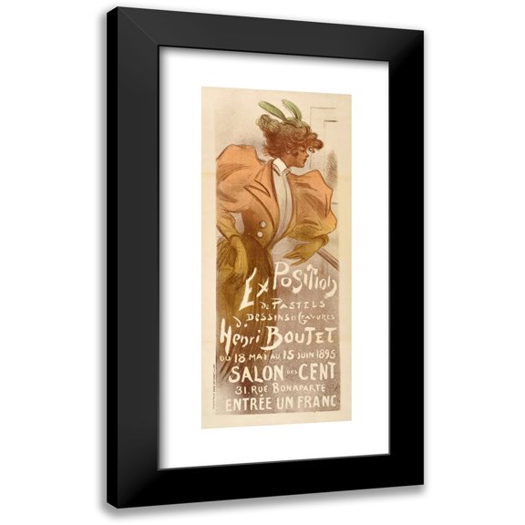 Henri Boutet 8x14 Black Modern Framed Museum Art Print Titled - Salon Des Cent (1895)
