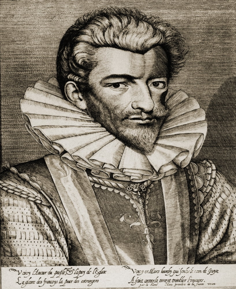 Henri De Lorraine Duc De Guise 1550-1588 From An Engraving By Le Blond Canvas Art - Ken Welsh Design Pics (26 x 32)