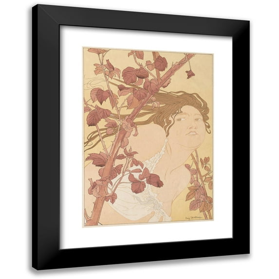 Henri Detouche 11x14 Black Modern Framed Museum Art Print Titled - In the Brambles (1898)