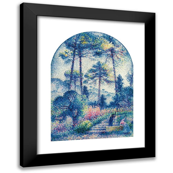 Henri-Edmond Cross 18x24 Black Modern Framed Museum Art Print Titled - The Jardin En Provence (1901)