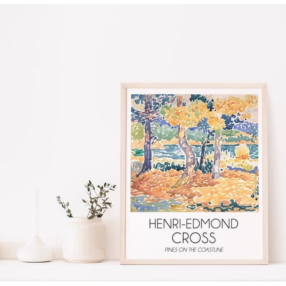 Henri Edmond Cross, Pines On The Coastline, Art Poster For Wall, Home Decor, High Quality Poster, Vintage, Unframed Poster Size 24x36