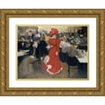 thumbnail image 1 of Henri Evenepoel 14x12 Gold Ornate Wood Frame and Double Matted Museum Art Print Titled - In the Cafe D’Harcourt in Paris (1897), 1 of 4