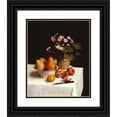 thumbnail image 1 of Henri Fantin-Latour 20x24 Black Ornate Framed Double Matted Museum Art Print Titled: Still Life (Primroses, Pears and Promenates) (1836 - 1904), 1 of 5