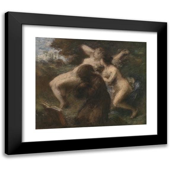 Henri Fantin-Latour 23x20 Black Modern Framed Museum Art Print Titled - Temptation of St. Anthony (1893)