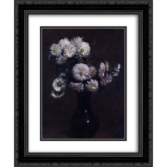 Henri Fantin Latour 2x Matted 20x24 Black Ornate Framed Art Print 'Chrysanthemums'