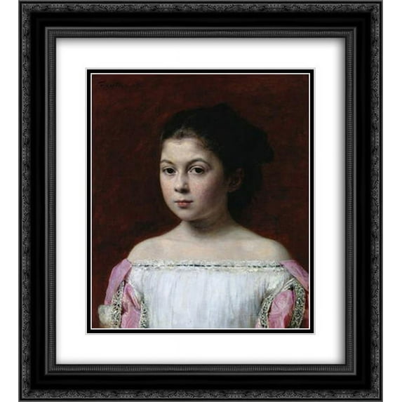 Henri Fantin Latour 2x Matted 20x24 Black Ornate Framed Art Print 'Marie-Yolande de Fitz-James'