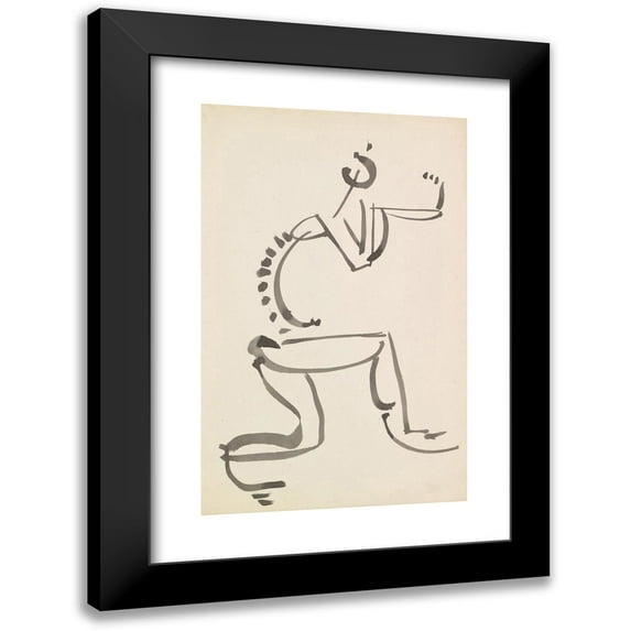 Henri Gaudier-Brzeska 11x14 Black Modern Framed Museum Art Print Titled - Figure Study (1910 - 1915)