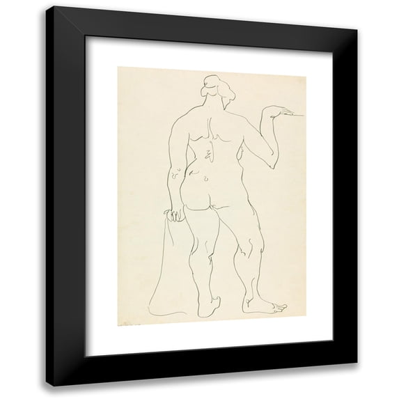 Henri Gaudier-Brzeska 11x14 Black Modern Framed Museum Art Print Titled - Standing Female Figure 2 (1910 - 1915)