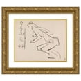 thumbnail image 1 of Henri Gaudier-Brzeska 14x12 Gold Ornate Wood Frame and Double Matted Museum Art Print Titled - Two Studies for a Sculpture (1910 - 1915), 1 of 4