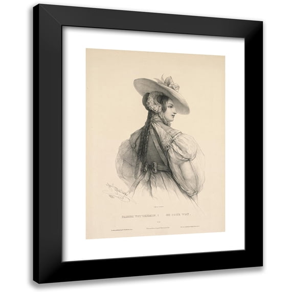 Henri Grevedon 18x24 Black Modern Framed Museum Art Print Titled - Go Your Way (Pass Vot’Chemin) (1833)