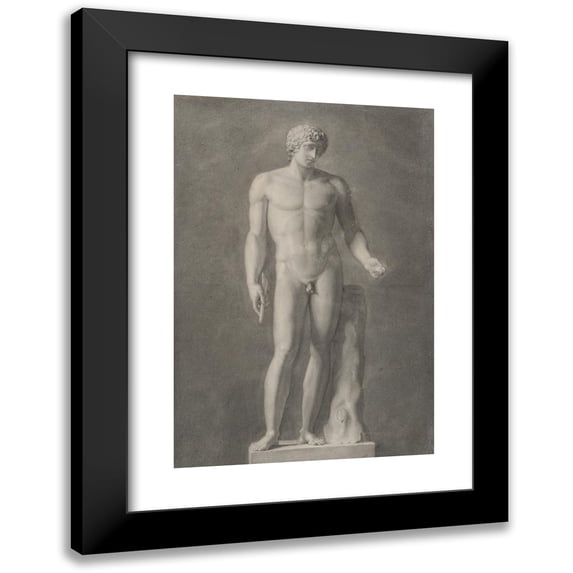 Henri-Guillaume Chatillon 13x18 Black Modern Framed Museum Art Print Titled - Apollo or Adonis (C. 1818)