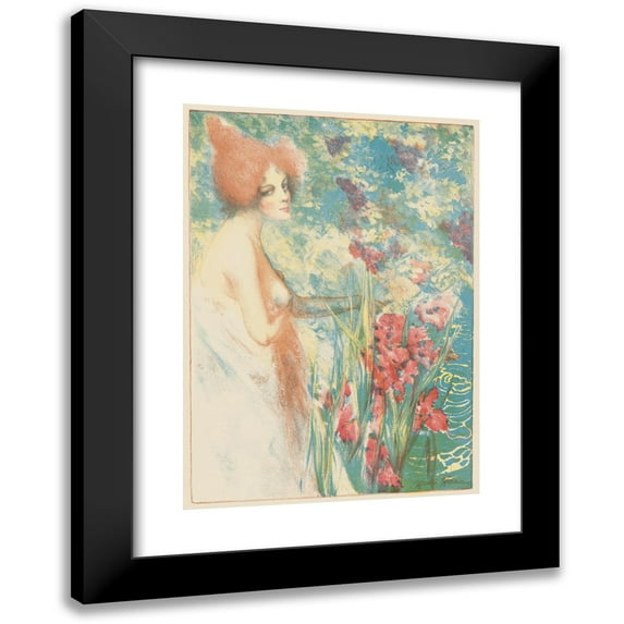 Henri Héran 14x18 Black Modern Framed Museum Art Print Titled - Fleur De Mai (ca. 1897)