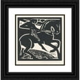 thumbnail image 1 of Henri Jonas 20x20 Black Ornate Framed Double Matted Museum Art Print Titled: Rider on a Horse (1888), 1 of 5