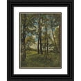 thumbnail image 1 of Henri-Joseph Harpignies 11x14 Black Ornate Wood Framed Double Matted Museum Art Print Titled: La Clairiere (1880), 1 of 5