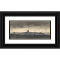 thumbnail image 1 of Henri-Joseph Harpignies 24x13 Black Ornate Framed Double Matted Museum Art Print Titled: Saint Peter's Seen from the Pincio, Rome (1856), 1 of 5