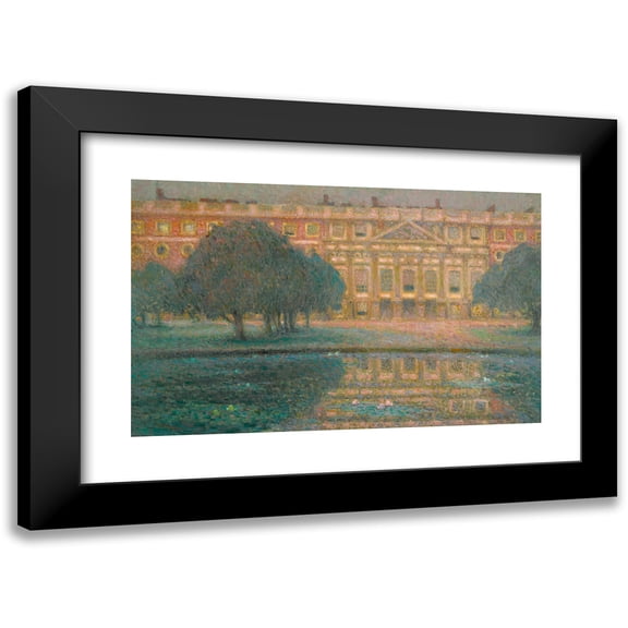Henri Le Sidaner 14x11 Black Modern Framed Museum Art Print Titled - The Palace, Summer Morning (Hampton Court) (1908)