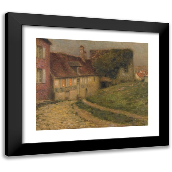Henri Le Sidaner 14x12 Black Modern Framed Museum Art Print Titled - Old Houses (1903)