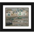 thumbnail image 1 of Henri Le Sidaner 24x20 Black Ornate Framed Double Matted Museum Art Print Titled: The Maisons Des Marins, Le Croisic (1923), 1 of 5