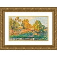 thumbnail image 1 of Henri Lebasque 14x11 Gold Ornate Wood Frame and Double Matted Museum Art Print Titled - Along the River, 1 of 4