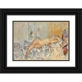 thumbnail image 1 of Henri Lebasque 18x14 Black Ornate Wood Framed Double Matted Museum Art Print Titled - Nu Elongated with Spanish Cushion (1925), 1 of 5