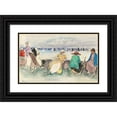 thumbnail image 1 of Henri Lebasque 24x16 Black Ornate Framed Double Matted Museum Art Print Titled: Woman in Regattas (1920), 1 of 5