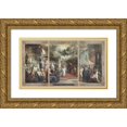 thumbnail image 1 of Henri Leopold Lévy 14x10 Gold Ornate Wood Frame and Double Matted Museum Art Print Titled - Charlemagne's Coronation, 1 of 4