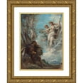 thumbnail image 1 of Henri Leopold Lévy 14x18 Gold Ornate Wood Frame and Double Matted Museum Art Print Titled - The Knight's Dream, 1 of 4