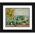 thumbnail image 1 of Henri Manguin 18x15 Black Ornate Wood Framed Double Matted Museum Art Print Titled - Fall Landscape Around Saint-Tropez (1922), 1 of 5