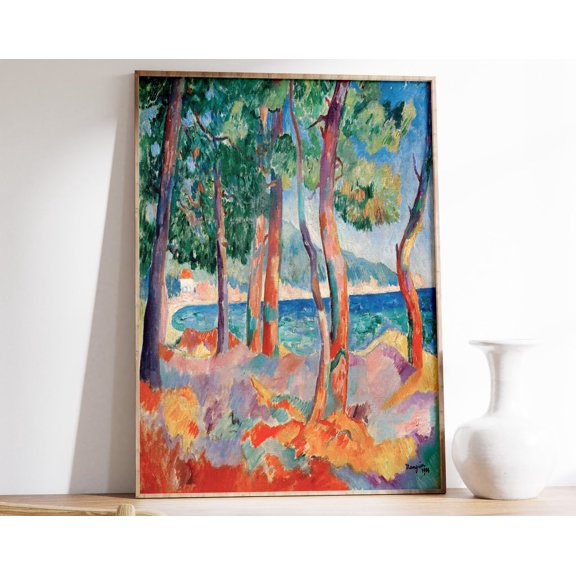 Henri Manguin Poster, The Pine Forest In Cavaliere, Fauvist Print, Expressionist Art, Fashionable Decor, Floral Wall Art, Scenery & Nature Wall Art, Modern Wall Decor, 16x24 UNFRAMED