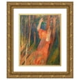 thumbnail image 1 of Henri Martin 12x14 Gold Ornate Wood Frame and Double Matted Museum Art Print Titled - Fall Reverie, 1 of 4