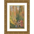 thumbnail image 1 of Henri Martin 13x18 Gold Ornate Wood Frame and Double Matted Museum Art Print Titled - Summer, Country Scene (1905-1907), 1 of 4