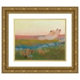 thumbnail image 1 of Henri Martin 14x12 Gold Ornate Wood Frame and Double Matted Museum Art Print Titled - Shepherd and His Three Muses, 1 of 4