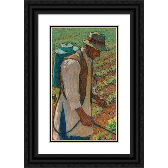Henri Martin 16x24 Black Ornate Framed Double Matted Museum Art Print Titled: The Sulfator (Study for Sulfting ’)