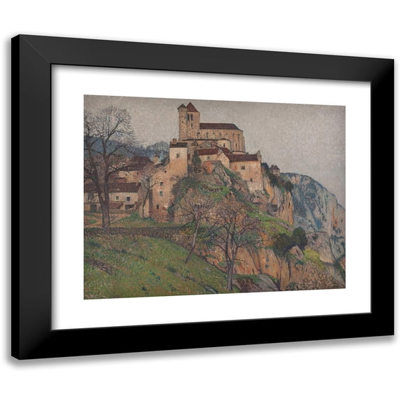 Henri Martin 18x15 Black Modern Framed Museum Art Print Titled - Saint-Cirq-Lapopie