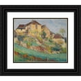 thumbnail image 1 of Henri Martin 18x15 Black Ornate Wood Framed Double Matted Museum Art Print Titled - The Big House of the Combe in Labastide-Du-Vert in Summer, 1 of 5