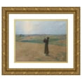 thumbnail image 1 of Henri Martin 18x15 Gold Ornate Wood Frame and Double Matted Museum Art Print Titled - Saint Francis of Assisi, 1 of 4