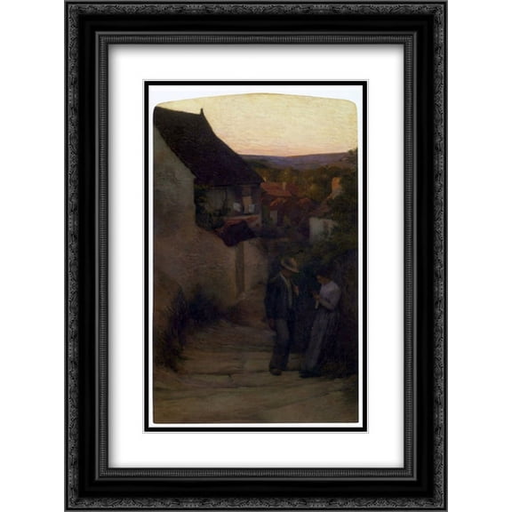 Henri Martin 2x Matted 18x24 Black Ornate Framed Art Print 'Meet'