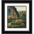 thumbnail image 1 of Henri Martin 2x Matted 20x22 Black Ornate Framed Art Print 'Garden of the Artist', 1 of 2