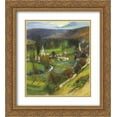thumbnail image 1 of Henri Martin 2x Matted 20x22 Gold Ornate Framed Art Print 'Labastide du Vert - Morning Effect', 1 of 2