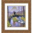 thumbnail image 1 of Henri Martin 2x Matted 20x22 Gold Ornate Framed Art Print 'River Vert', 1 of 2