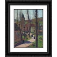 thumbnail image 1 of Henri Martin 2x Matted 20x24 Black Ornate Framed Art Print 'The Church in Labastide du Vert', 1 of 2